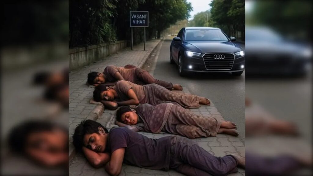 Speeding Audi Car