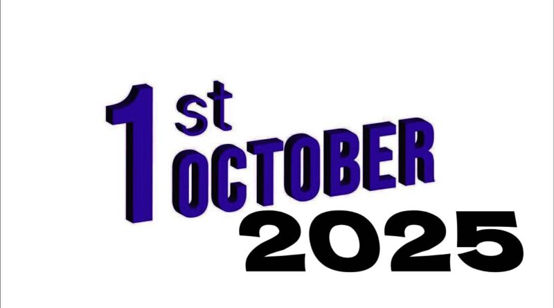 New Rules 1 October 2025