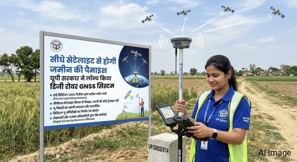 सीधे सेटेलाइट से होगी जमीन की पैमाइश, यूपी सरकार ने लॉन्च किया डिजी रोवर GNSS सिस्टम